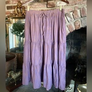 EUC Anthropologie | Velvet by Graham & Spencer Stripes Tiered Midi/Maxi Skirt M